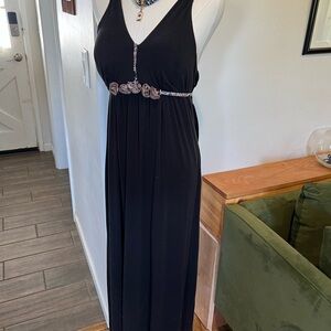 Bisou Bisou Black Sleepwear with Rose Detail